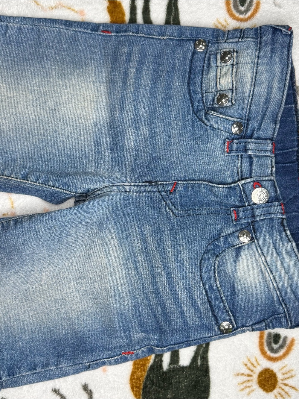 True Religion Girls Light Blue Distressed Denim Shorts